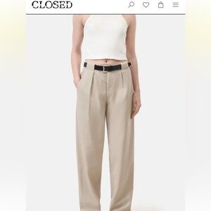 Closed Mawson Relaxed Pants Italian Fabric Soft Beige Size 26 (S)